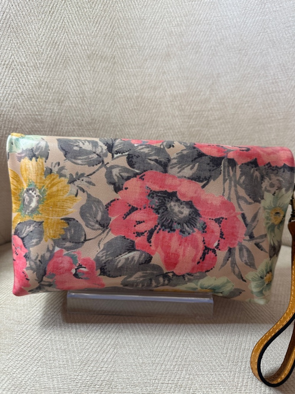Patricia Nash Pink & Mint Floral Fold-Over Wristlet - Picture 5 of 10
